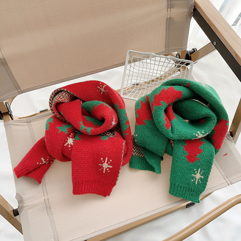 Cadeau de Noël Écharpe pour enfants Écharpe coupe-vent épaisse et chaude pour bébé garçon et fille_voghion.com