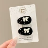 With bow, black, white, 4cm