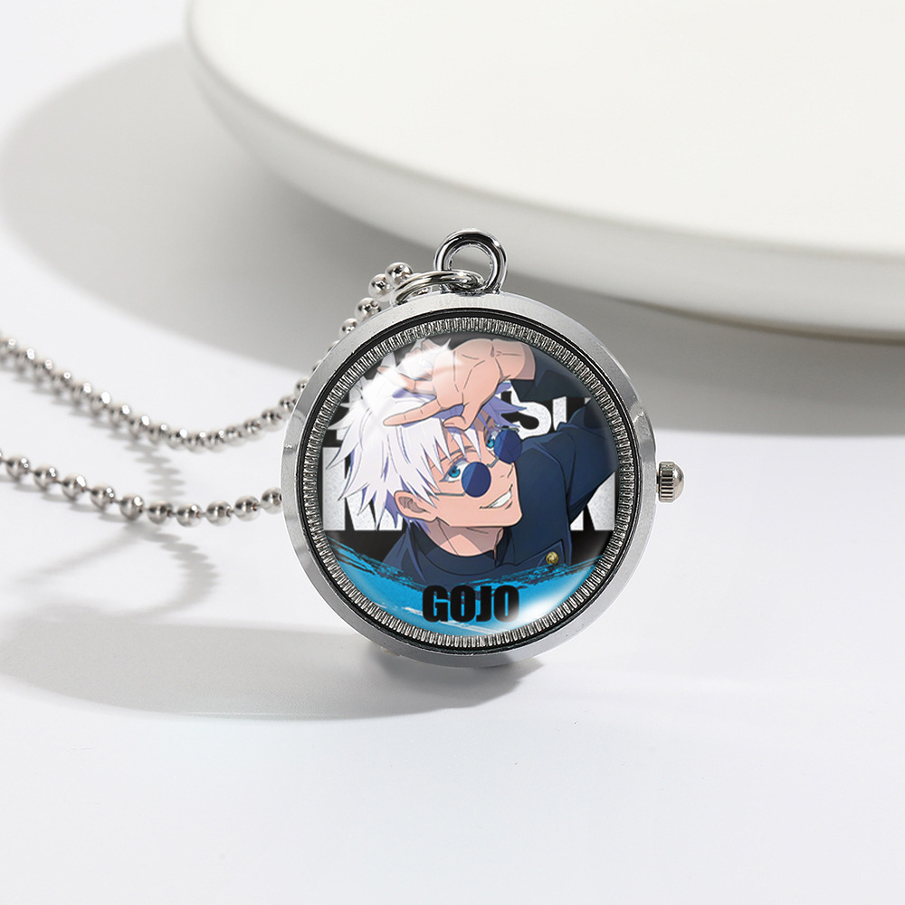 Cross-border Wenhao Wild Dog Surrounding Metal Pocket Watch Zhongyuan Zhongzhong Flip Rotating Graduation Season Birthday Gift Zaizhi