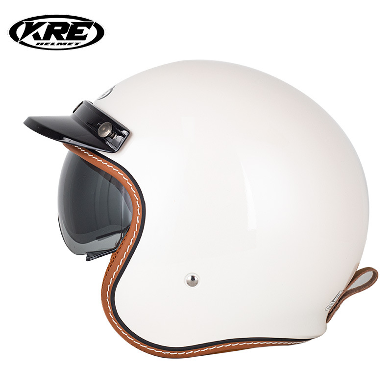 Motosiklet kaskı (dəbilqə) | Biaozhun Electric Vehicle Helmet - pearl-white-s