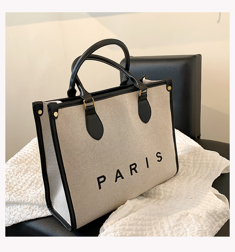 Nihaojewelry Wholesale Fashion Letter Paris Large Capacity Tote Bag display picture 51