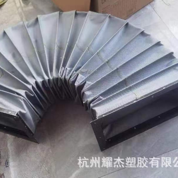 加厚法兰方形软连接管耐高温耐磨损方形高温管烧烤用大型吸力风管