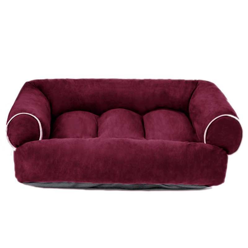 Deep Sleeping Suede Pet Dog Bed And Magical Cat Sofa House_voghion.com