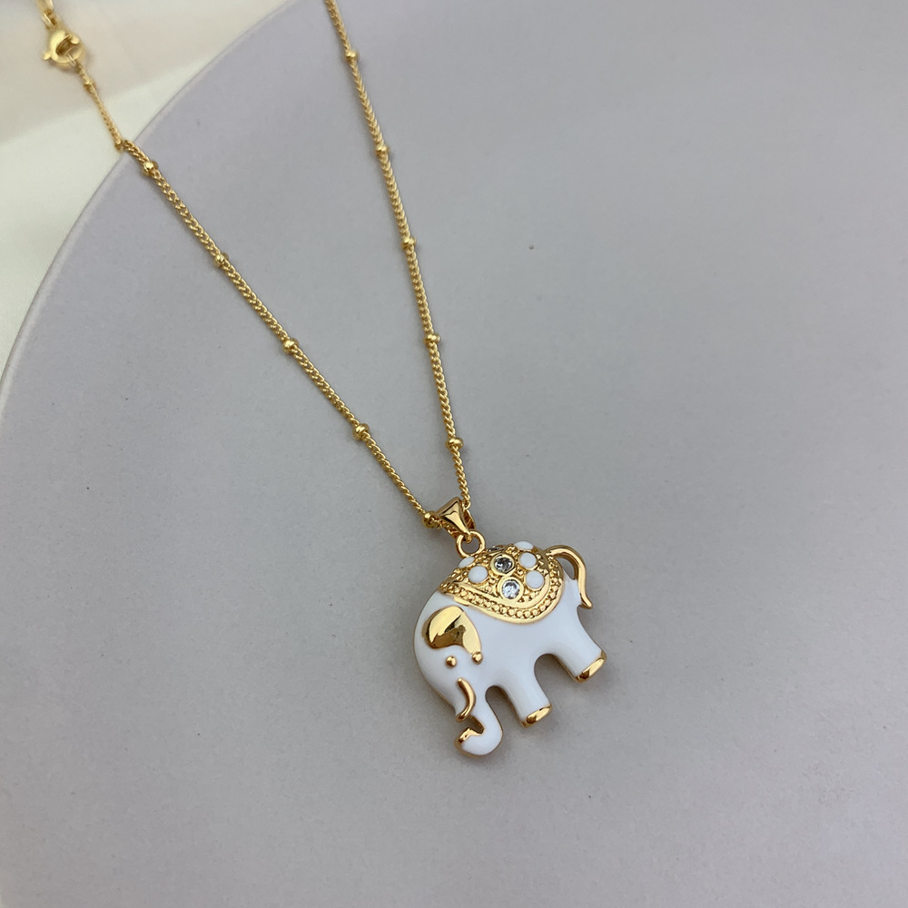 Simple Style Elephant Alloy Plating Women's Pendant Necklace display picture 6