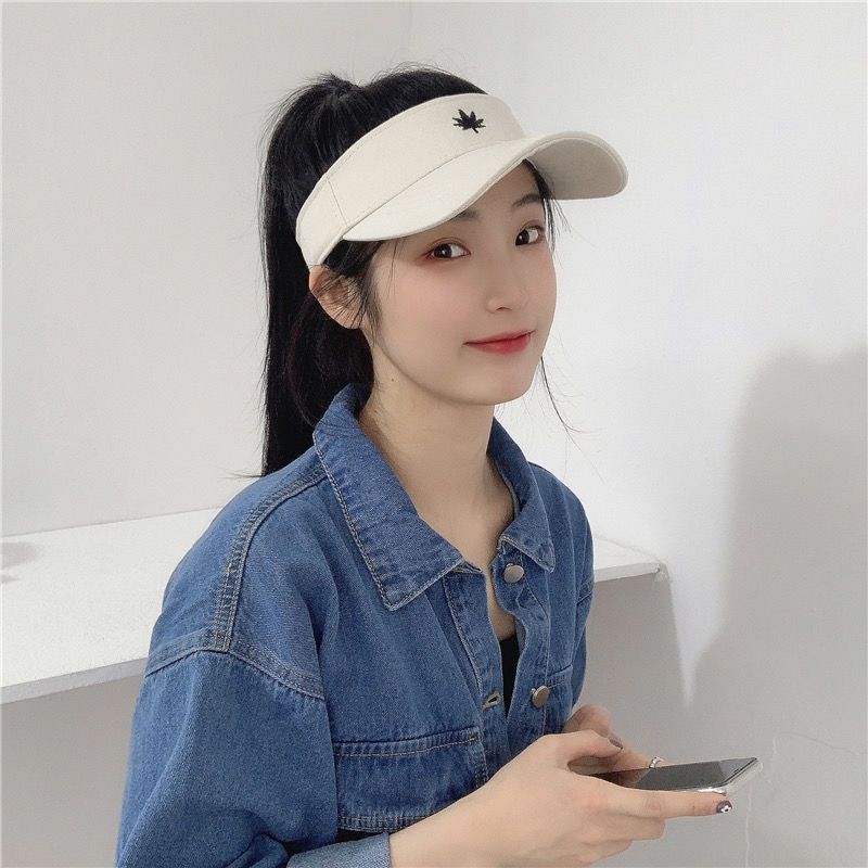 Hat Women's New Versatile Korean Style Peaked Hat Summer Sun Shade Empty Top Baseball Cap Casual Outdoor Sun Hat