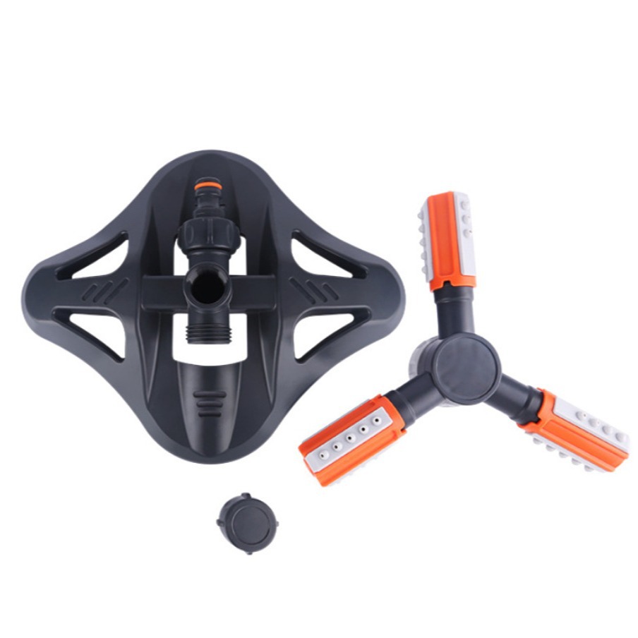 Rociador de jardín multifuncional SNJUE rociador de tres horquillas rociador giratorio automático de 360 grados multidireccional image 4