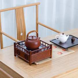 竹编电陶炉家用煮茶炉复古茶具茶道配件茶桌打边炉养生壶煮茶器