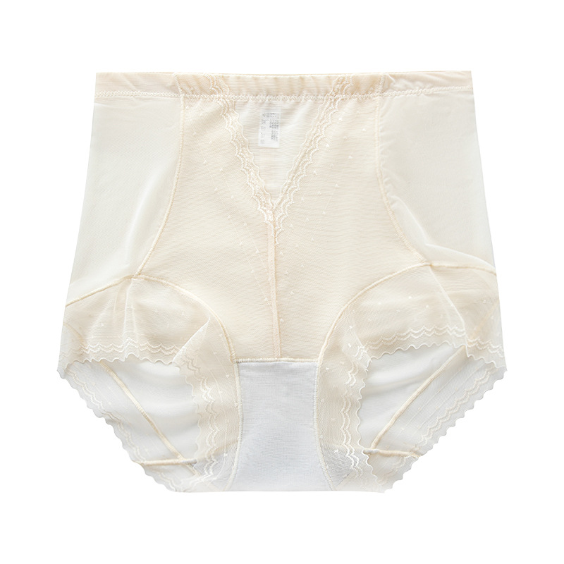 Bragas de seda de hielo que no dejan marcas, abdomen invisible femenino, encaje sexy 2024, nuevos pantalones cortos antibacterianos de entrepierna de algodón puro, refrescante