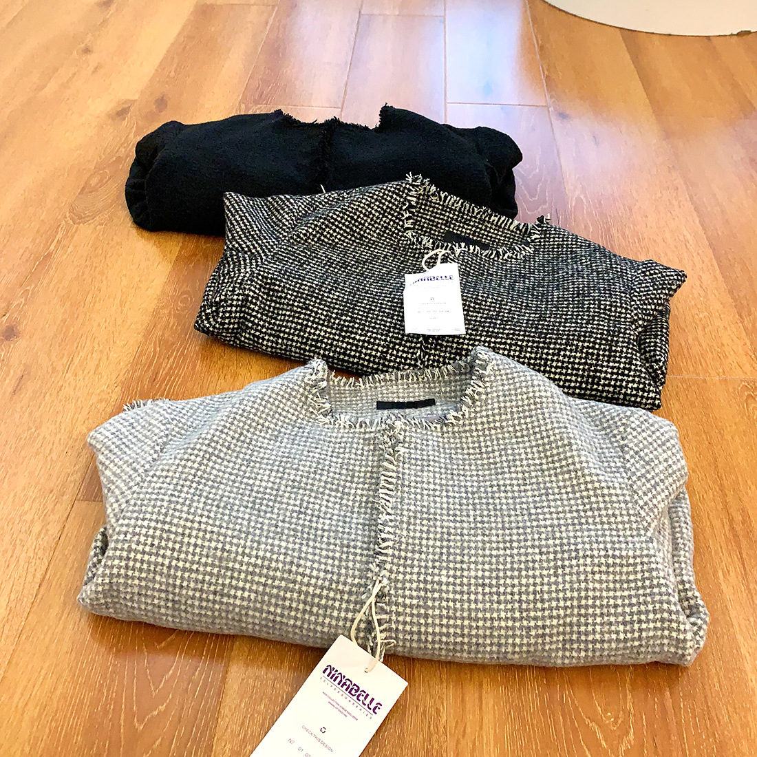 Spring and Autumn Fashionable Loose Retro Tassel Tweed Jacket for Women