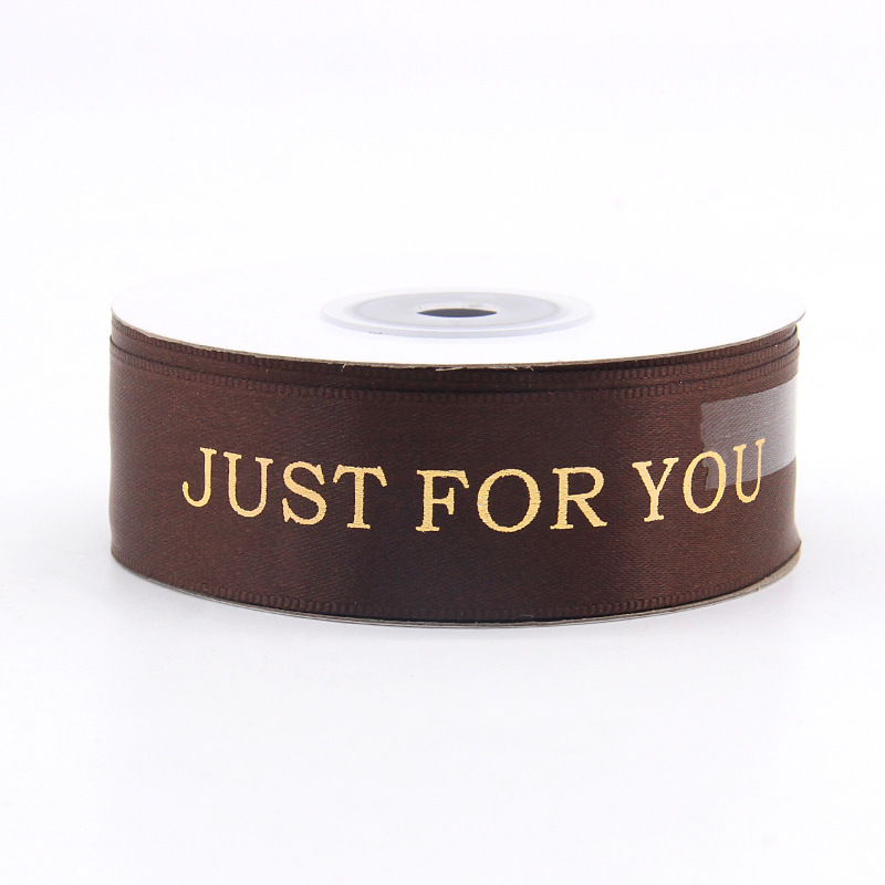 Regalo pastel de flores embalaje cinta impresión símbolo del Corazón 8 puntos cinturón de poliéster dorado impresión para hornear cinta