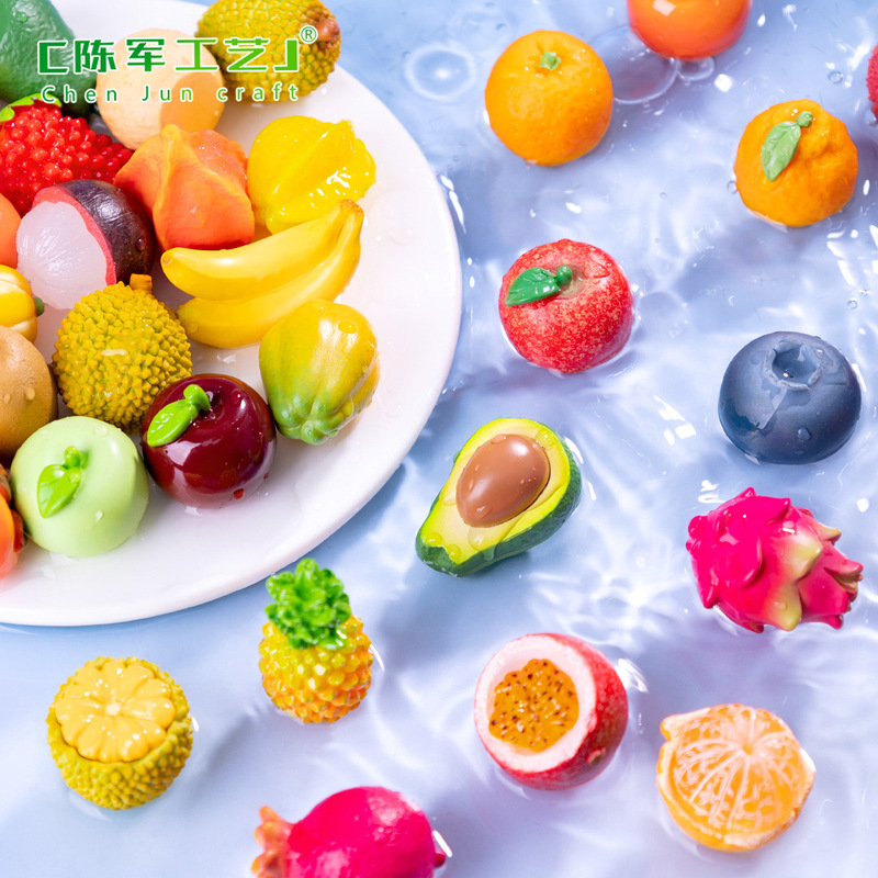 Miniature Landscape Creative Simulation Dragon Fruit and Lotus Fruit Large-Sized Fruit DIY Decoration Blind Bag Accessories Small Ornaments