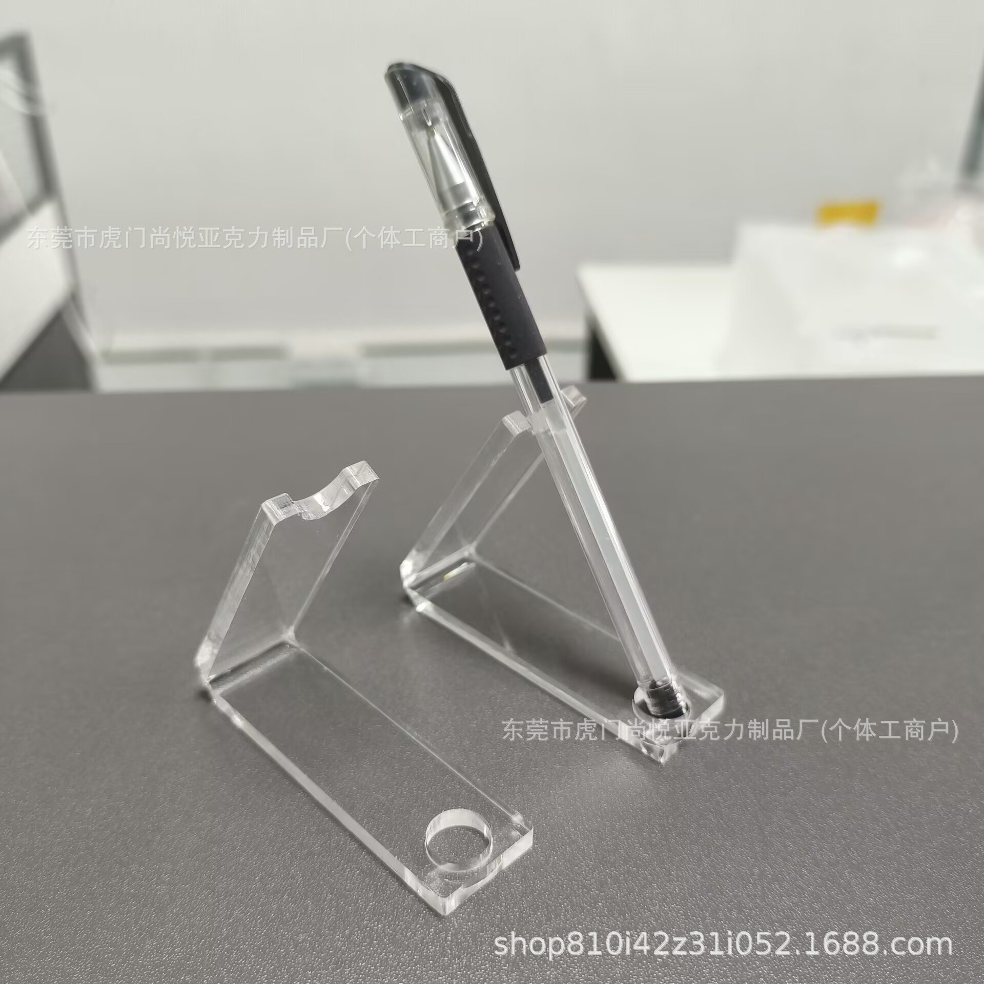 厂家直供亚克力组合款中性笔笔架钢笔圆珠笔展示眉笔化妆刷展示架