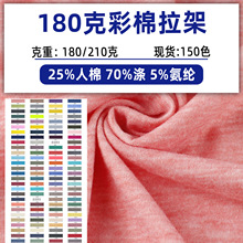 彩棉拉架汗布TR汗布人棉氨纶汗布人棉针织汗布阳离子T恤针织面料