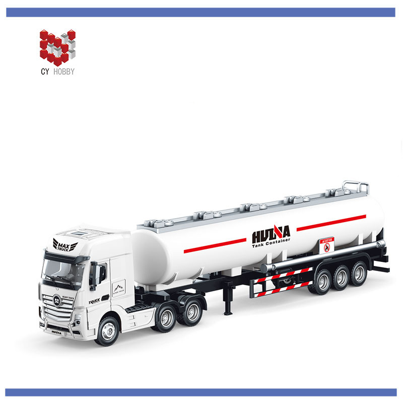 Huina 1:50 Oil Tanker Artificial Alloy Engineering Vehicle Model Transport Container Truck Dump Toy Car 1733