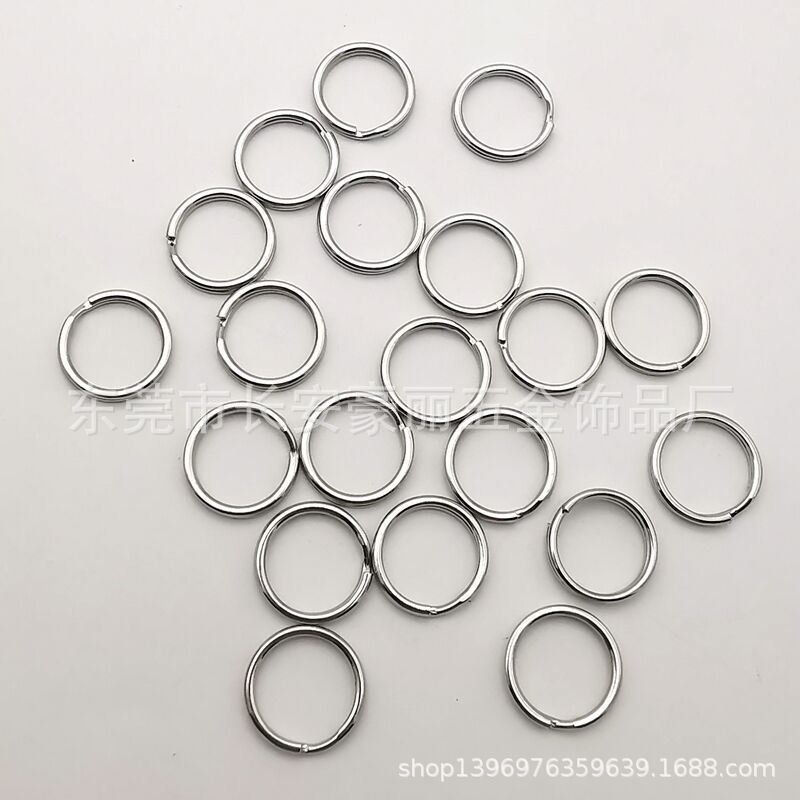 金属钥匙圈1.2*15光圈 圆圈 麻圈 双圈 1.2*15不锈钢钥匙圈