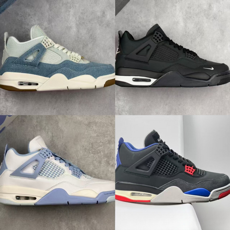 Putian Company-Level Aj4 Jordan 4Th Generation Mid-Top Retro Versatile Non-Slip Wear-Resistant Casual Cultural Basketball Shoes