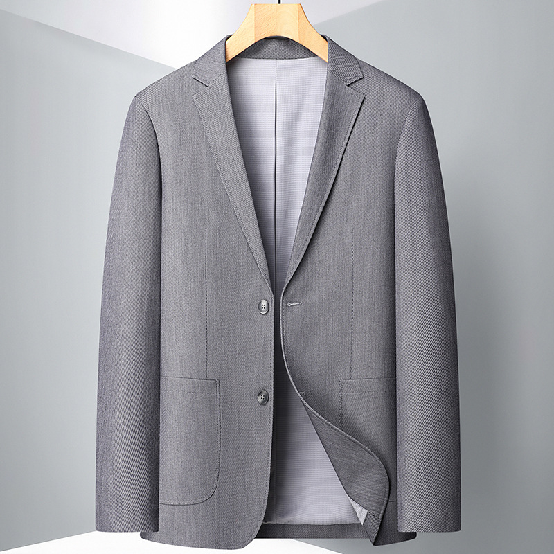 Men's Clothing casual suit light luxury business single western middle aged and young people solid color single breasted trendy suit _voghion.com