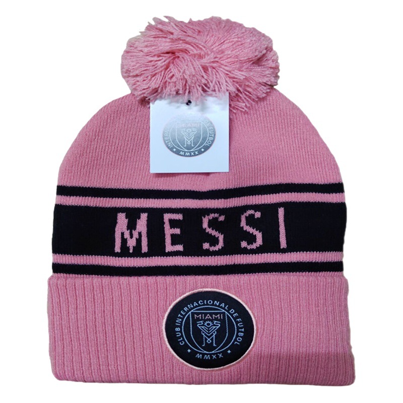 Arsenal Juventus Acrylic Jacquard Beanie Embroidered Logo Pom-Pom Knit Hat European and American Football Fan Hat Trendy