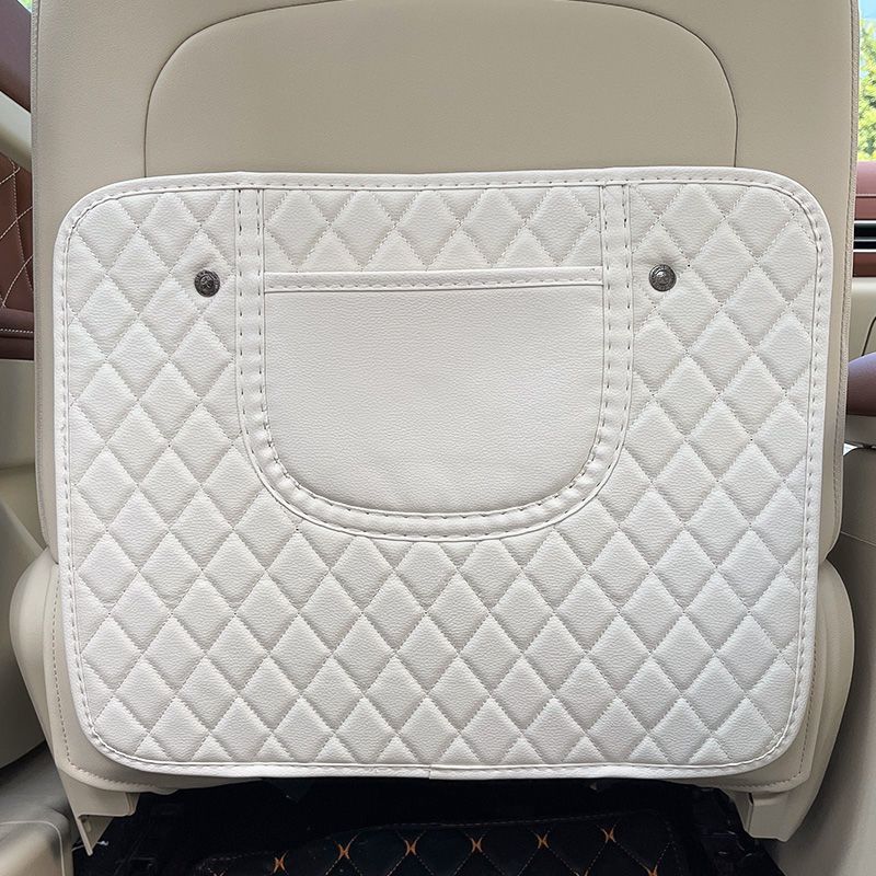 Seat Kick: Universal Chair back anti-kick pad - pure-white-kick-pad