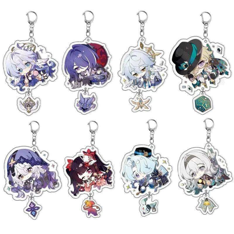 Anime and Game Merchandise: Robin, Firefly, Aventurine, Fireworks Double-Sided Acrylic Keychain Pendant Anime and Game Merchandise: Robin, Firefly, Aventurine, Fireworks Double-Sided Acrylic Keychain Pendant