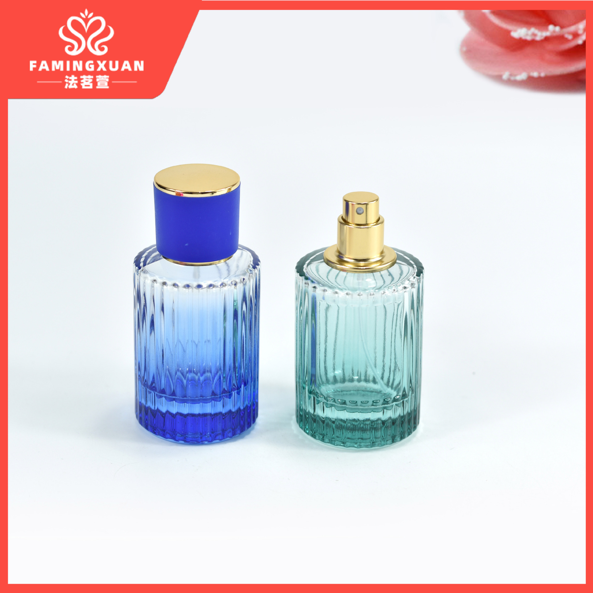 Botella vacía de sub-empaquetado de la botella vacía de la botella de cristal del perfume a granel de la botella vacía 50ML