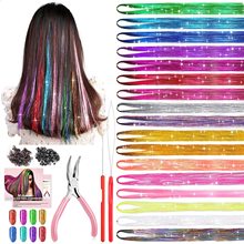 �Ųʲ�ɫ���z�o�۽Ӱl tinsel hair�߲ʽz PET�D���z�ӰlƬ19ɫ