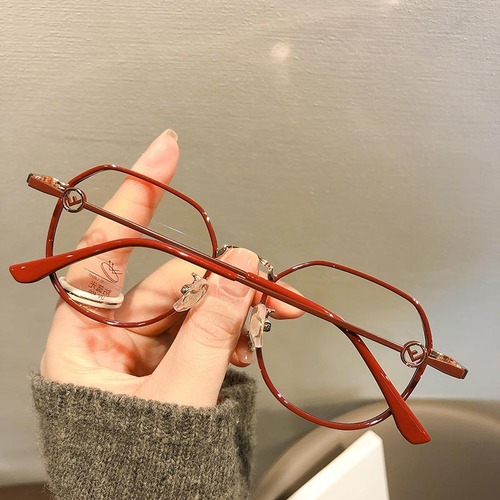 Xiaohongshu's same style black frame glasses without makeup artifact anti-blue light glasses frame women's large frame flat glasses trend 0672