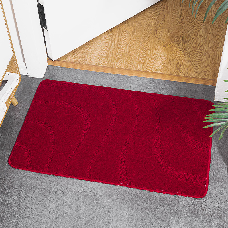 Baño de la puerta de la alfombra del suelo de la alfombra del baño de absorción de agua rápida almohadilla de pies secos gruesa flocado alfombra antideslizante del baño de baño