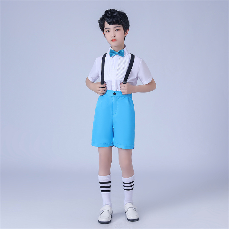 Uniforme de rendimiento coral infantil del 1 de junio Coro de estudiantes de primaria y secundaria Anfitrión de rendimiento de recitación de niños y niñas
