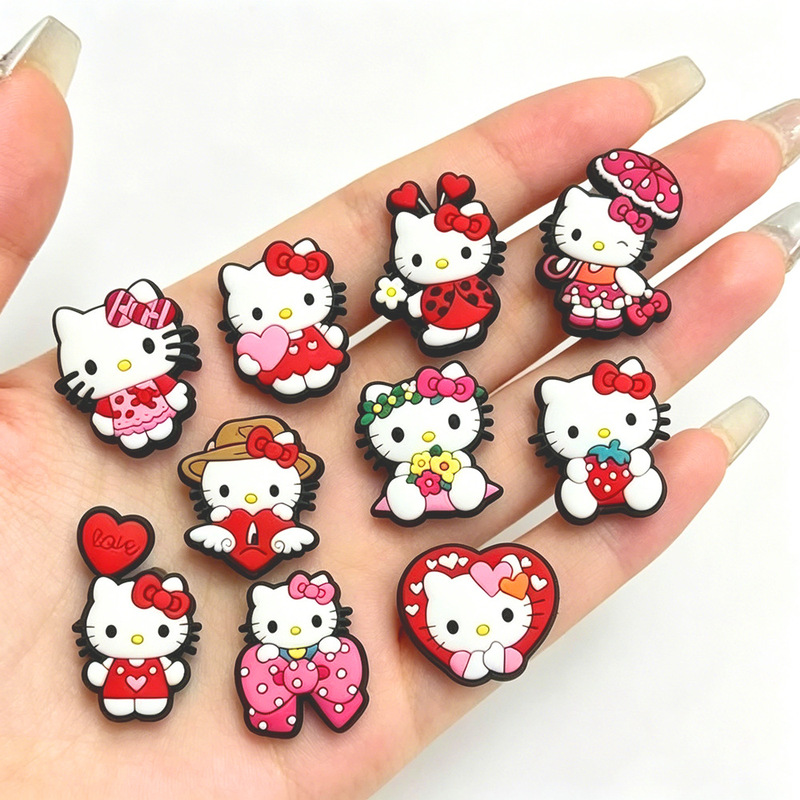 Foreign Trade Export Clogs Shoe Charms Hello Kitty Shoe Clips Pvc Soft Rubber Shoe Accessories Cross-Border Hot-Selling Premium Products Foreign Trade Export Clogs Shoe Charms Hello Kitty Shoe Clips Pvc Soft Rubber Shoe Accessories Cross-Border Hot-Selling Premium Products