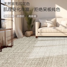 客厅地毯床边毯羊毛大颗粒感地毯沙发茶几卧室高级轻奢简约侘寂风