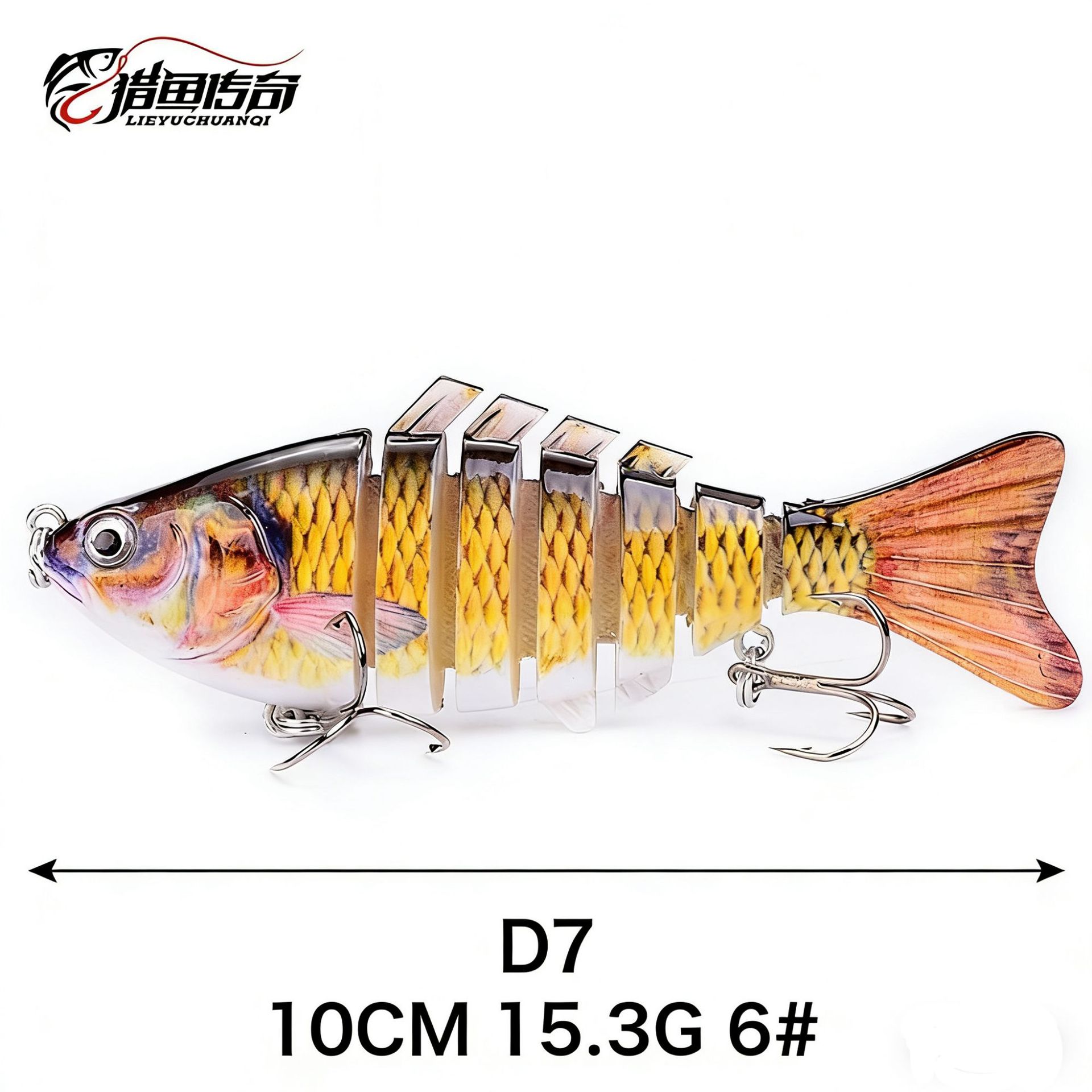 Señuelo Duro de Pesca Luya 7 Secciones 10 cm de ABS Biónico