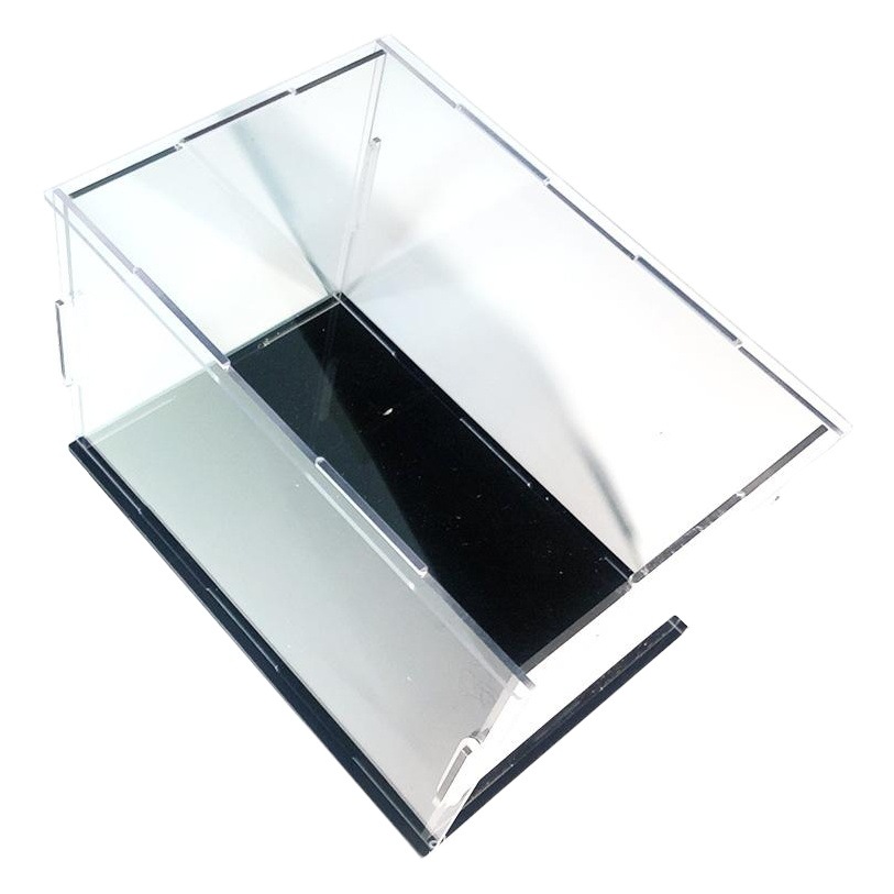 Alta caja de presentación de acrílico transparente gabinete de almacenamiento hecho a mano cubierta de modelo ensamblado bloques de construcción de juguete caja a prueba de polvo sin pegamento