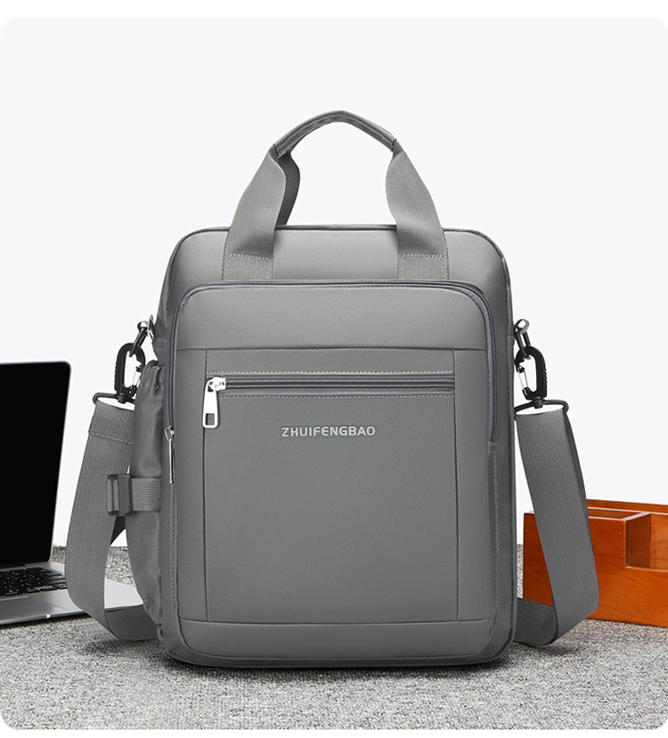 The new 2024 high-end briefcase, a simple men's large-capacity casual sports single-shoulder bag, is water-resistant for cross-border use undefined