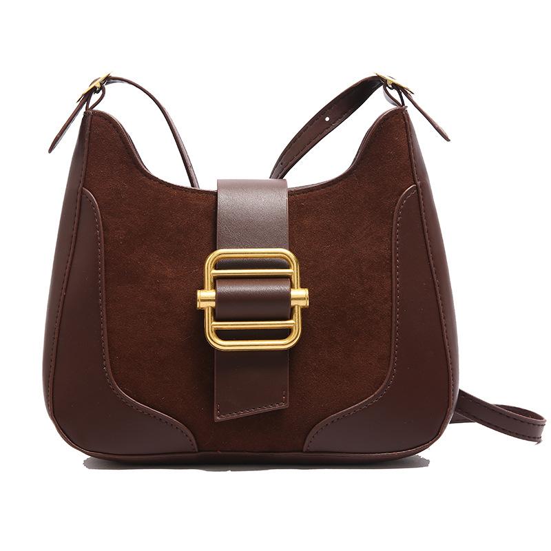 Coreano retro mirad bolso de brazo de color contraste para mujeres 2024 otoño invierno nuevo estilo de moda bolso de hombro portátil
