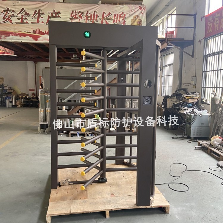 单位人员刷卡门禁全高旋转门 盾标防护进出智能通道转闸源头厂家