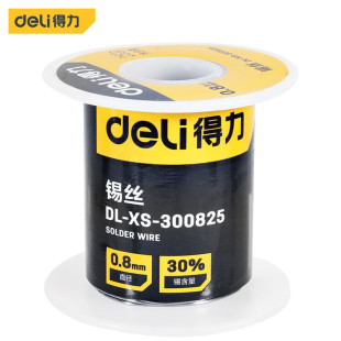 Deli High Purity Solder Wire 0.8-1.0mm Tin Wire Household No-Wash Low Temperature Environmentally Friendly Solder