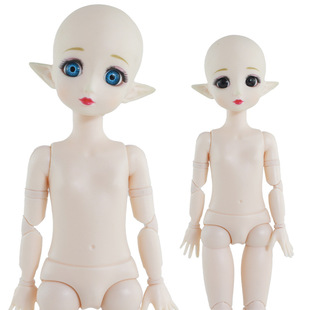 Jimi factory 6-point fat children's elf 30cm doll nude baby BJD makeup-changing plain head 22 Joint white muscle