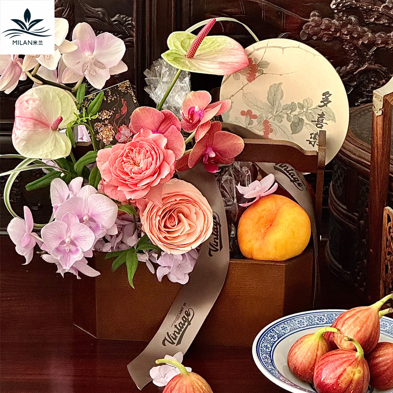 Regalos del Festival del Medio Otoño nuevos ventiladores chinos antiguos materiales de embalaje floral hechos a mano decoración DIY pequeños ventiladores al por mayor