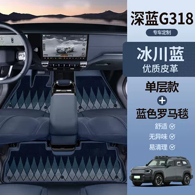 Universal Foot Pad — Floor Mats - nitrogen-blue-floor-mat-blue-roman-blanket-dark-blue-g318-7d-waterproof