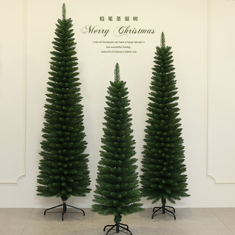 Cross-border Christmas Encrypted Large Christmas Tree Green Pointed Simulation Slender Slim Pencil Tree Christmas Tree Decoration Cross-border Christmas Encrypted Large Christmas Tree Green Pointed Simulation Slender Slim Pencil Tree Christmas Tree Decoration