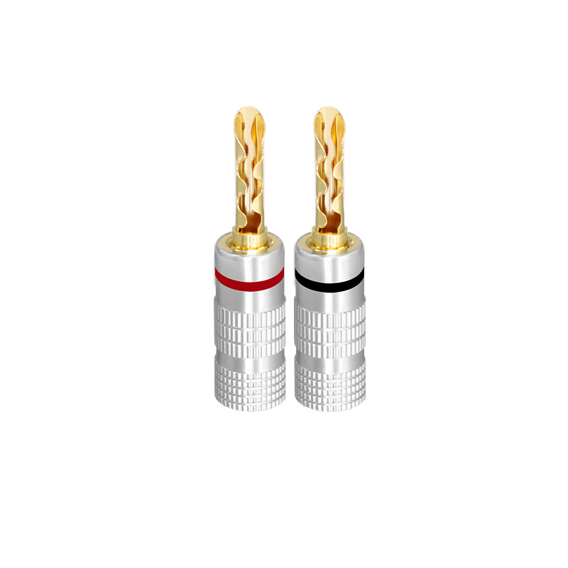 Nakamichiバナナプラグ銅金メッキ発熱スピーカースピーカーケーブル溶接なし4.5mmバナナヘッド