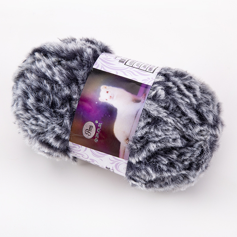 Imitación de visón terciopelo grueso lana tejida a mano DIY Imitación Piel terciopelo visón terciopelo sombrero bufanda manta hilo al por mayor