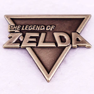 Legend of Zelda logo enamel pin retro nostalgic metal badge