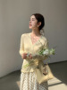 26ye009 light yellow long-sleeved outerwear