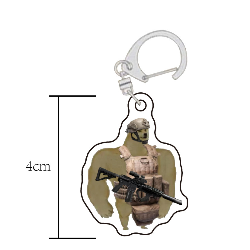 Dark Zone Break Cheems Dog Fix vs God of War perímetro colgante emoticon extraño bolso llavero colgante acrílico image 15