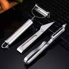 ステンレス鋼の皮むきナイフ、ジャガイモの皮むき器、皮むき器セット、3点セット、多機能キッチン用品、フルーツスクレーパー