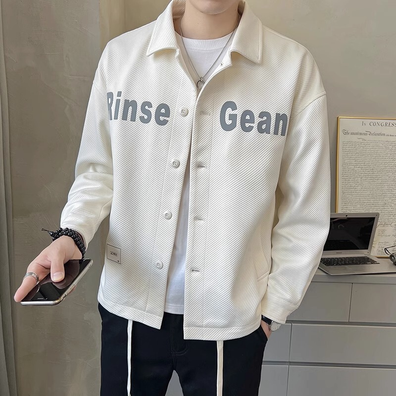 High-end New Style Jacket Men's Spring and Autumn Fashionable Brand Plump Handsome Slim-fit Jacket Men's Korean-style Fashionable Casual Top Clothes High-end New Style Jacket Men's Spring and Autumn Fashionable Brand Plump Handsome Slim-fit Jacket Men's Korean-style Fashionable Casual Top Clothes