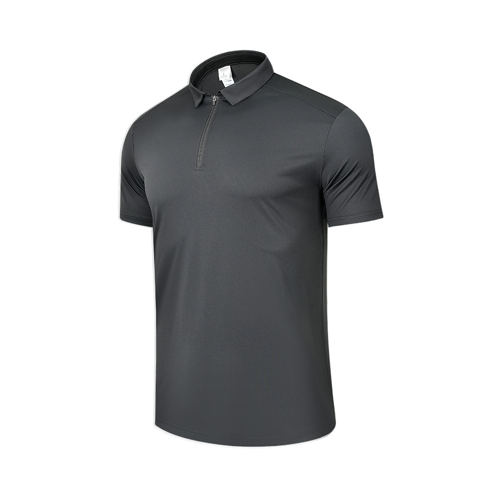 Dijia rápido secado camiseta deportiva Casual medio cremallera blusa con solapa de manga corta polo camiseta de tenis entrenamiento ropa de fitness