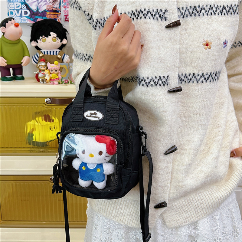 Bolsa de hombro de gran capacidad en bolsas de dolor de dos dimensiones lindas bolsas de mochila transparentes para estudiantes universitarios bolsas de mano de estilo